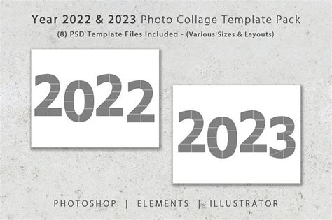 2022 & 2023 Photo Collage Templates | Photo collage template, Collage ...