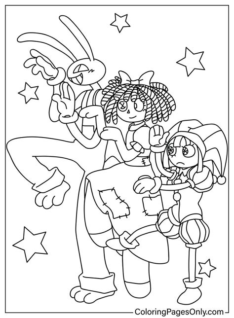 Pomni Coloring Pages - Coloring Nation