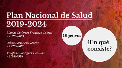 Plan Nacional De Salud By Francisco Gabriel Llamas Guti Rrez