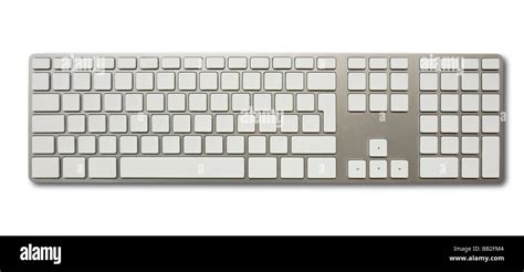 Teclado De Ordenador Moderno De Color Blanco Y Trazado De Recorte