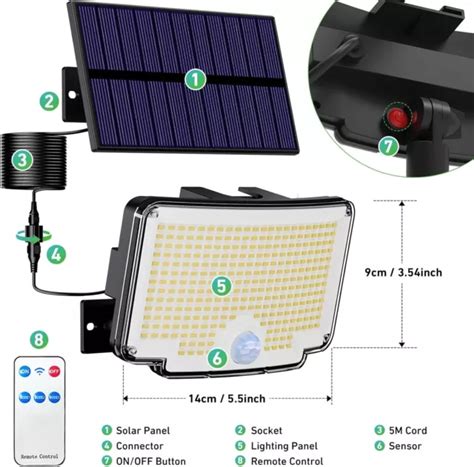 NIPIFY FARETTI SOLARI A Led Da EsternoFaretto Led Da Esterno Solare Con