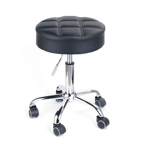 Leopard Round Rolling Stools Adjustable Work Medical Stool