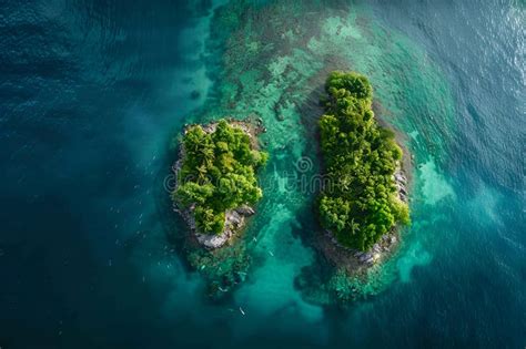 Small Tropical Islands In The Ocean From Aerial View Exotic Travel And
