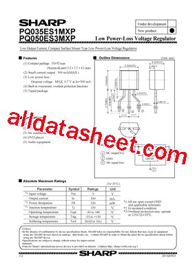 PQ035ES1MXP Datasheet PDF Sharp Corporation