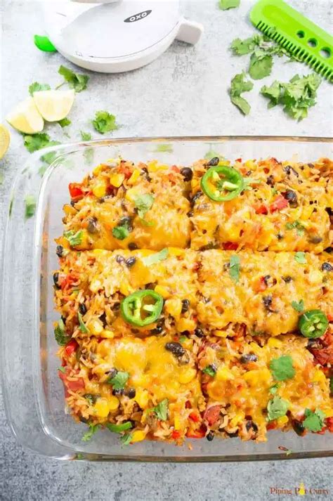 Vegetarian Mexican Rice And Bean Casserole Vegetarian Mexican Healthy