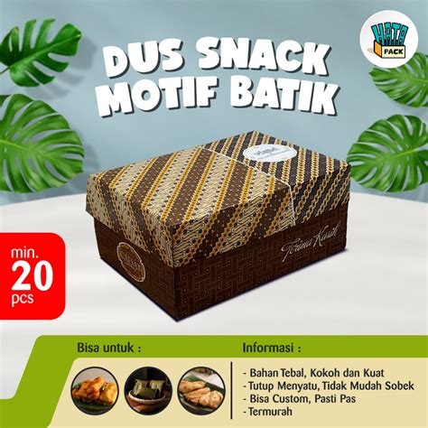 Jual Dus Box Snack Snack Box Caesar Batik R X Cm Dus Box Kue