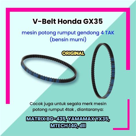 Jual V Belt Brush Cutter 4t Gx35 435 Yx35 Model Honda Vanbel Ban