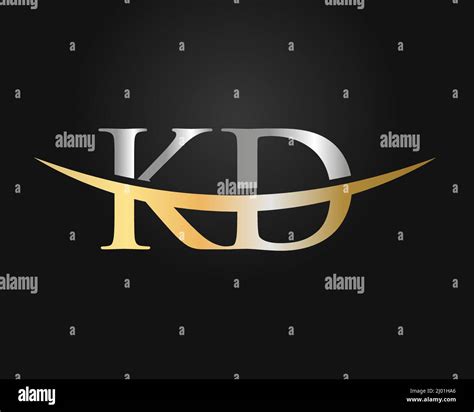 Letra Inicial Logotipo KD KD Letter Logo Design Plantilla Vectorial