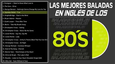 Las Mejores Baladas En Ingles De Los 80 Mix ♪ღ♫ Romanticas Viejitas En Ingles 80s Youtube