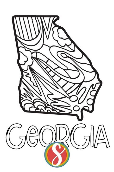 Free Georgia Printable Coloring Page Activities — Stevie Doodles Free