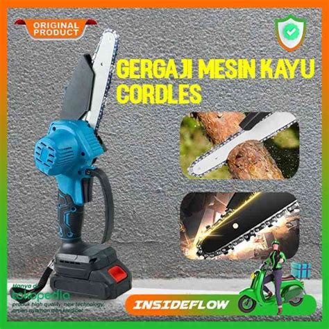 Jual Gergaji Listrik Mesin Senso Kayu Mini Cordless Portable
