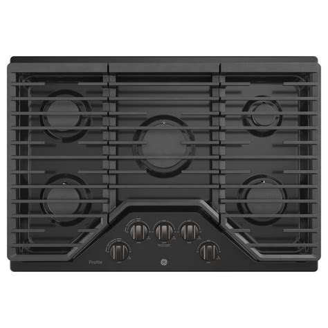 Ge 30 In 5 Burner Black Stainless Steel Gas Cooktop Common 30 Inch