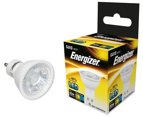 X 10 Energizer 5w 50w Led Gu10 Spot Ampoule 36° Lumière Jour