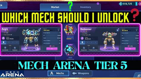 Redeemer Or Aegis Which Mech Should I Unlock Mech Arena Tier 5