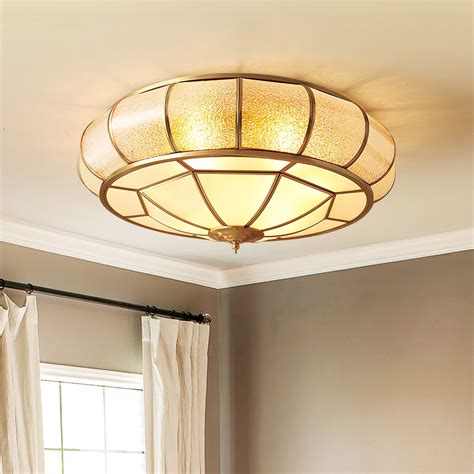 Colonial Glass Drum Ceiling Light Vakkerlight