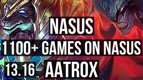 Nasus Vs Aatrox Top 1100 Games 5 2 9 1 2m Mastery Euw