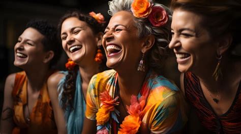 Premium AI Image | several women are laughing and laughing together in ...