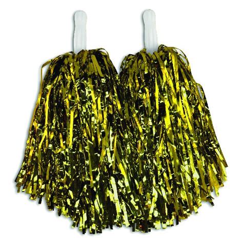 Gold Metallic Pom Poms Dozen By Bulk Toy Store