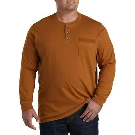 Harbor Bay By Dxl Mens Big And Tall Long Sleeve Jersey Henley Shirt