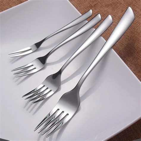 6pcs Stainless Steel Dinner Fork Table Fork Set Fruit Dessert Forks