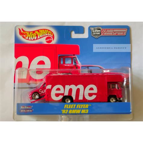 1 64 Hot Wheels Team Transport Fleet Flyer 92 BMW M3 Supreme Special Edition Shopee Malaysia
