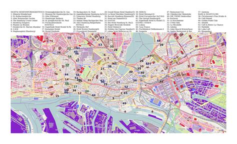 Large detailed tourist map of Hamburg city | Hamburg | Germany | Europe ...