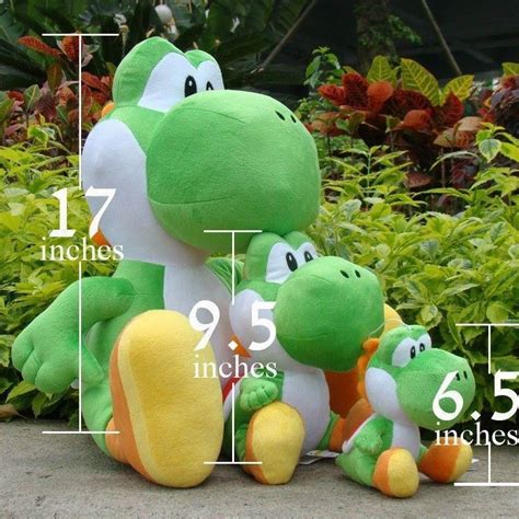 Large Super Mario Bros Green Yoshi Plush Doll Soft Stuffed Animal