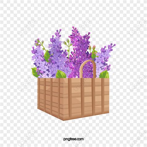 Lavender Flower Baskets Bamboo Baskets Purple Flower Lavender Flowers