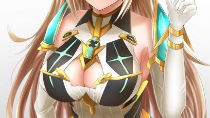 Hikari Xenoblade Chronicles 2 Long Hair Blonde Solo Cleavage Anime Anime Girls