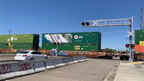 UP 8370 Z Train Intermodal South E Morada Lane Railroad Crossing