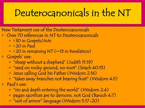 Ppt Deuterocanonicals Powerpoint Presentation Free Download Id4503314