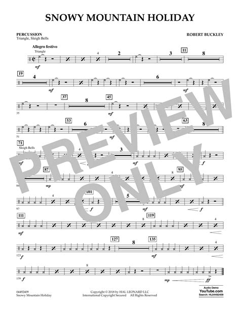 Snowy Mountain Holiday Percussion By Robert Buckley Sheet Music For