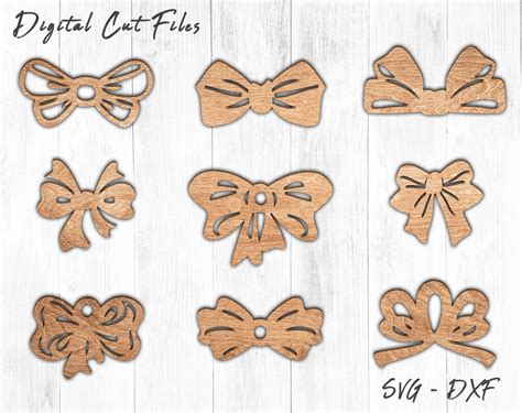 Bow 3D SVG For Laser Files Glowforge SVG Files Bow SVG Bow Etsy Canada