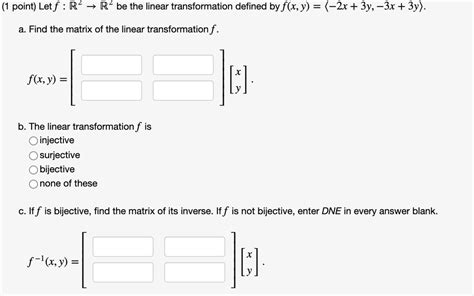 SOLVED Point Let F R 5 R Be The Linear Transformation Defined By F X