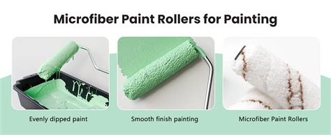 Mister Rui Microfiber Paint Roller Covers 4 Inch 40 Pack Small