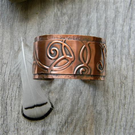 Copper Cuff Bracelet Handmade Hammered Copper Bracelet Artisan Etsy