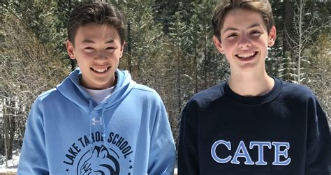 Graduation News Two 8th Grade Boys Heading To Cate Lake Tahoe School