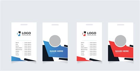 Simple Abstract Geometric Id Card Design Professional Identity Card