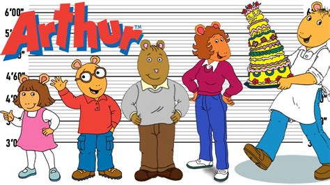 Arthur Size Comparison Biggest Characters Of Arthur Movie Youtube