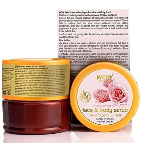 WOW Skin Science Himalayan Rose Face Body Scrub With Rose Water