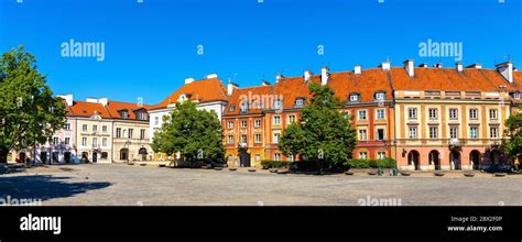 Warsaw Mazovia Poland Colorful Renovated Tenement