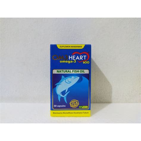 Jual Om3heart Omega 3 600mg Isi 30 Kapsul Shopee Indonesia