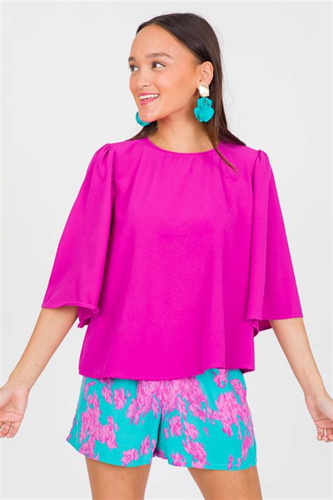 Flowy Sleeve Blouse Ultra Heat New Arrivals The Blue Door Boutique