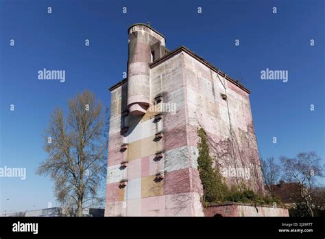 High Bunker From World War On The Bayer Ag Factory Premises Facade