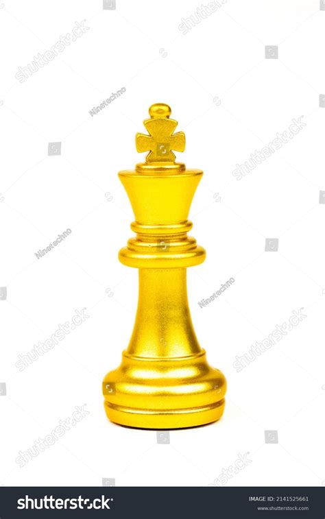 Gold King Chess Figure Isolated On Stock Photo 2141525661 Shutterstock