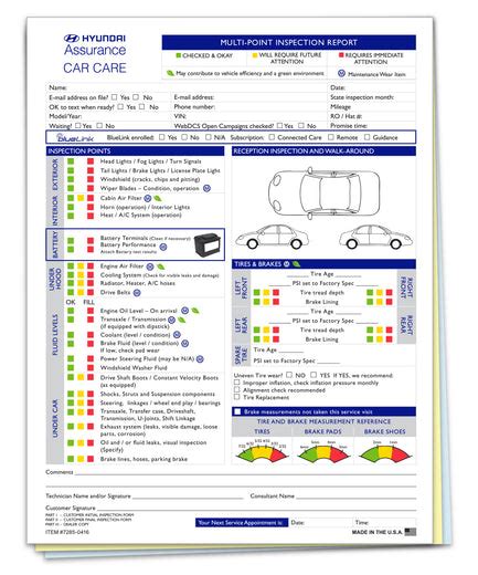 Multi Point Inspection Forms 3 Part Plain Gam Enterprises