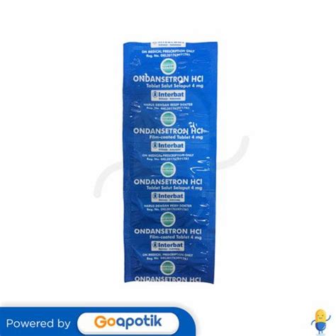 ONDANSETRON HCL INTERBAT 4 MG STRIP 10 TABLET Kegunaan Efek Samping