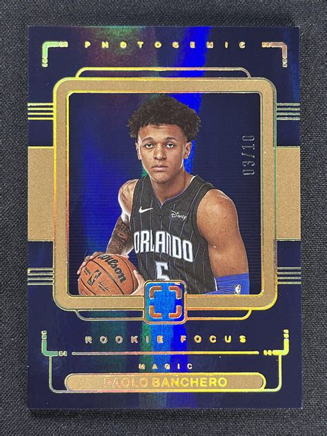 Panini Photogenic Basketball Paolo Banchero Gold Rc Rookie