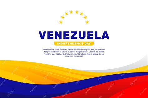 Premium Vector Venezuela Independence Day Background Event Wave Concept