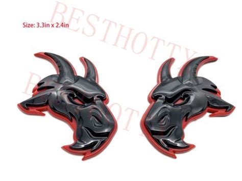 New Ram Head Emblem For TRX Ram 1500 Fender Badge Hellcat Style Black